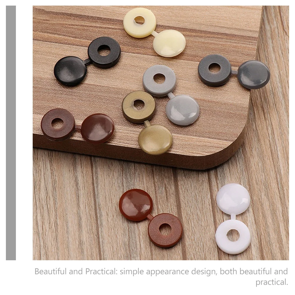 

120Pcs Screw Cap Hinged Self Tapping Plastic Screw Covers Decorative Replacement Caps for Furniture Car Applications