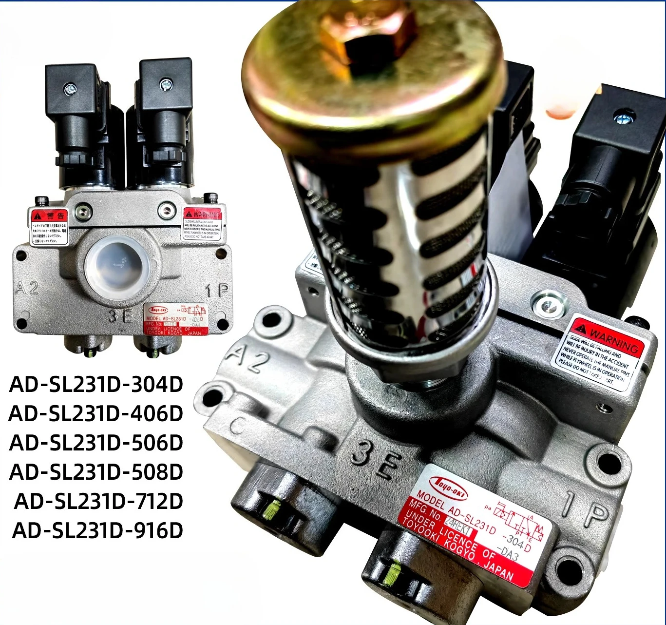 

double solenoid valve AD-SL231D-304D/406D punch pneumatic safety valve 508DM2