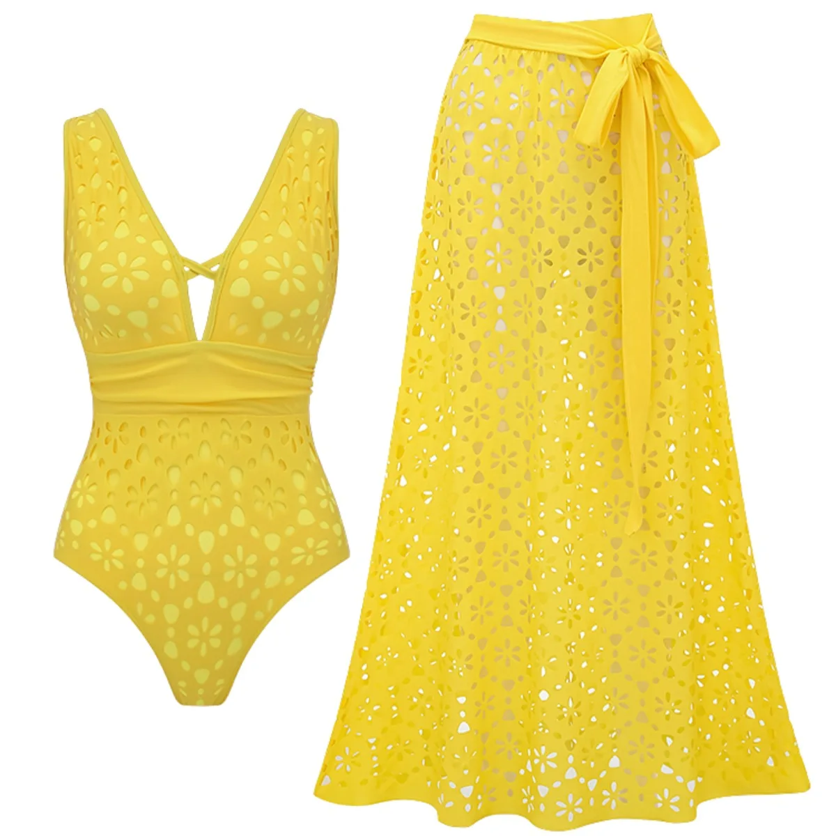 

2025 New Sexy Ruffle Bikini Set Printed Brazilian Biquini Women Swimwear Skirt Bathing Suit Girls Summer Beachwear Dress