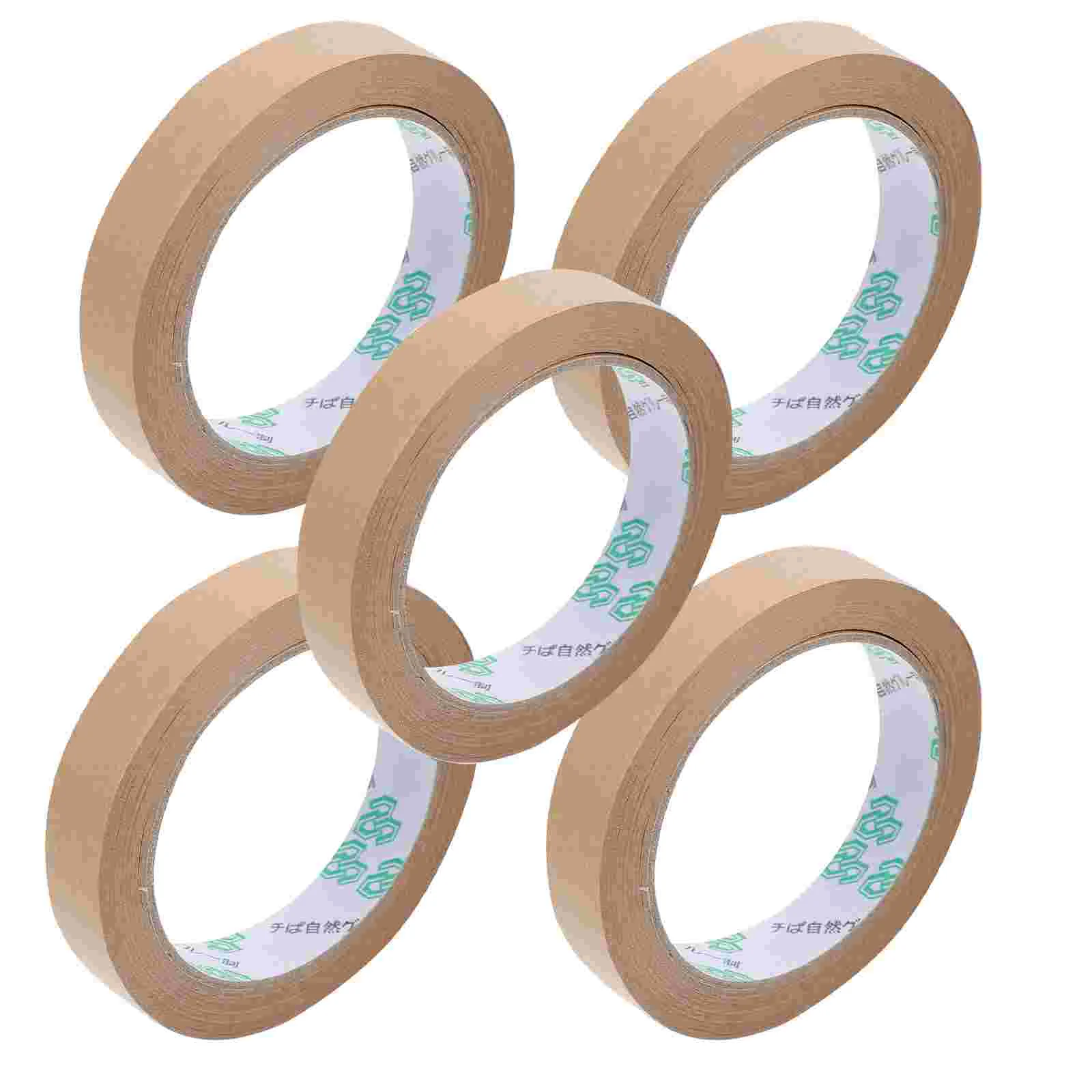 5 Pcs Kraft Paper Tape Adhesive Tapes Gummed Packaging Seal Transportation Self-adhesive Tearable