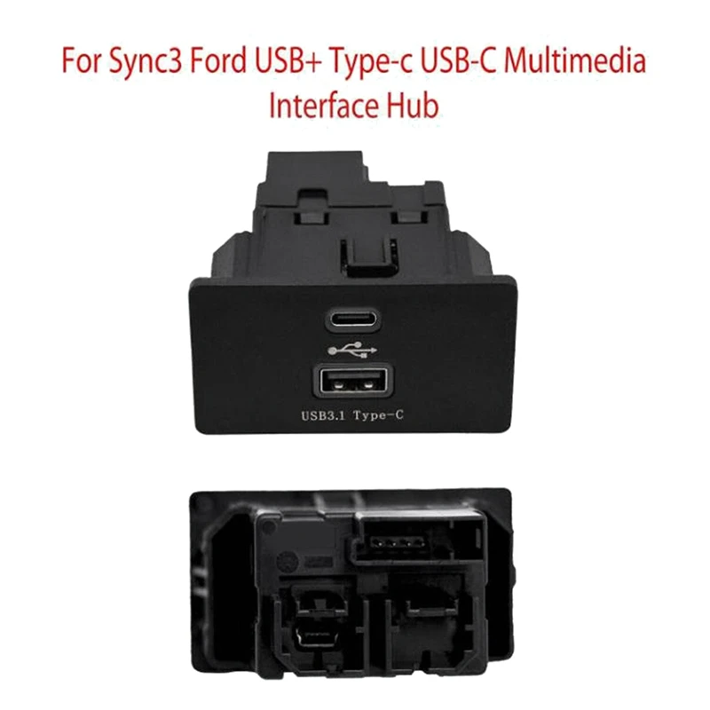 1 szt. Akcesoria zamienne interfejsu podwójny interfejs USB modułu uaktualnienia typu C + USB do synchronizacji Ford Lincoln 3 HU5Z-19A387-A