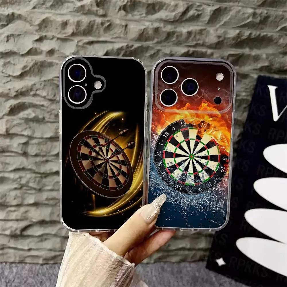 

Darts Phone Case For iPhone 6,16,15,14,13,12,11,17 Pro,Max,Plus,X,XS,XR,SE,Mini Transparent Soft Cover