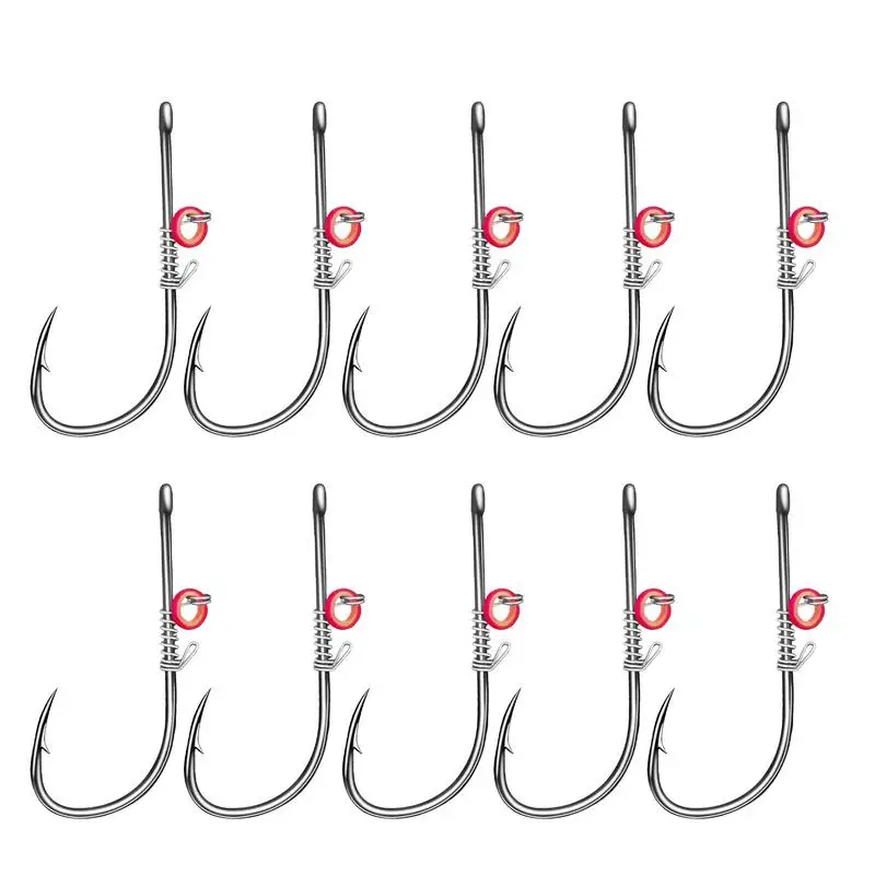 Fishing Hooks Saltwater Carbon Steel Fishing Hooks With Holes Fishing Hooks Live Shrimp Fixed Hooks Portable Boxed Hooks For