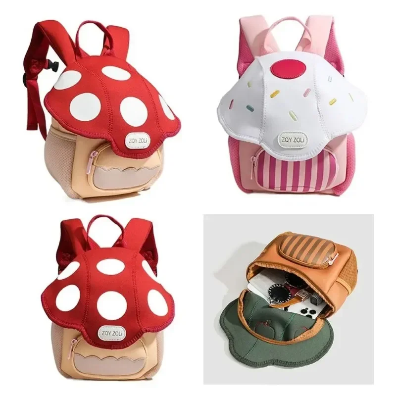 Mushroom Mini Children\'s Schoolbag Kawaii Cute Mushroom Small Backpack Kindergarten Mengbao Travel Child Backpack Kindergarten