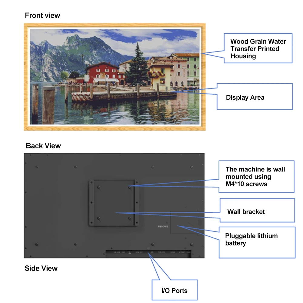 2025 Trending Products 31.5 Inch NFC Spectra 6 Epaper E Ink Photo Frame Wireless Function New Arrivals for Shopping Mall Use