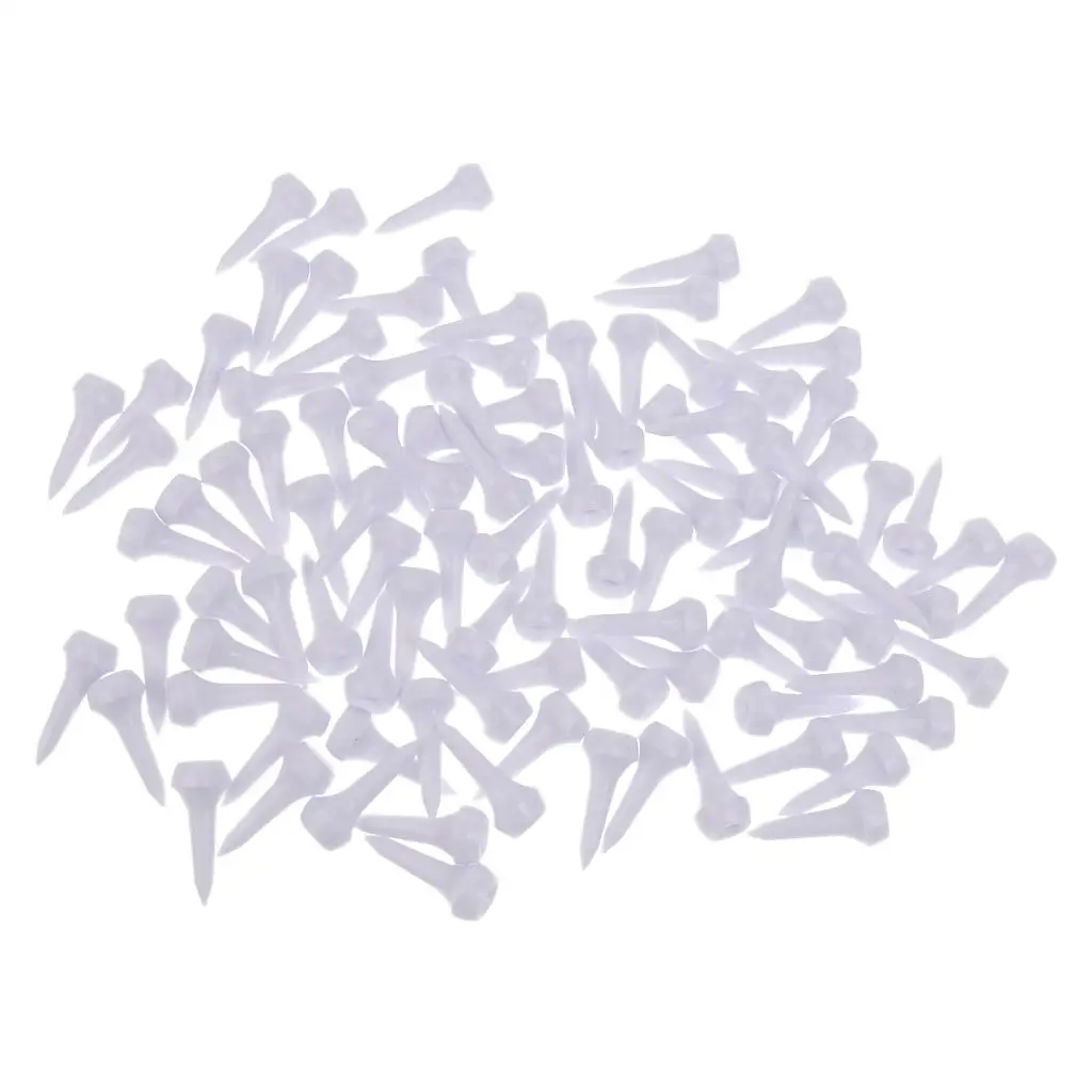 

100Pcs / Set Professional Smooth Golf professional tees Plastic White