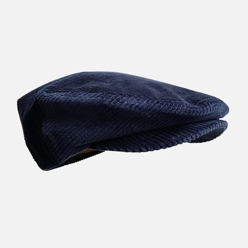 Vintage Gatsby Hats Ivy Cap for Men Women Blue Corduroy Golf Driving Cap Top Grade Flat Cabbie Cap Men Women Spring Autumn