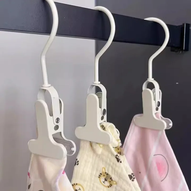 

1pc White Clothes Peg Multifunctional Traceless Hanging Clips for Socks Underwear Hats Storage Aluminum Alloy Clothes Hangers