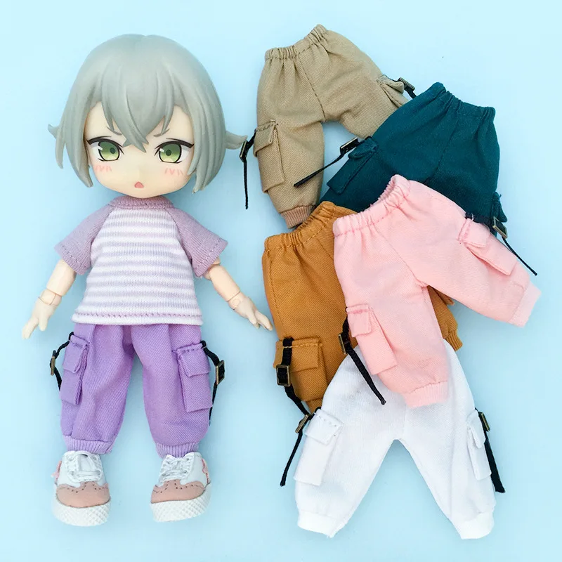 OB11 Doll Clothes Accessory Pocket Work Pants BJD Doll Casual Pants Suitable For GSC/PD9/YMY Elemental Body 1Pcs