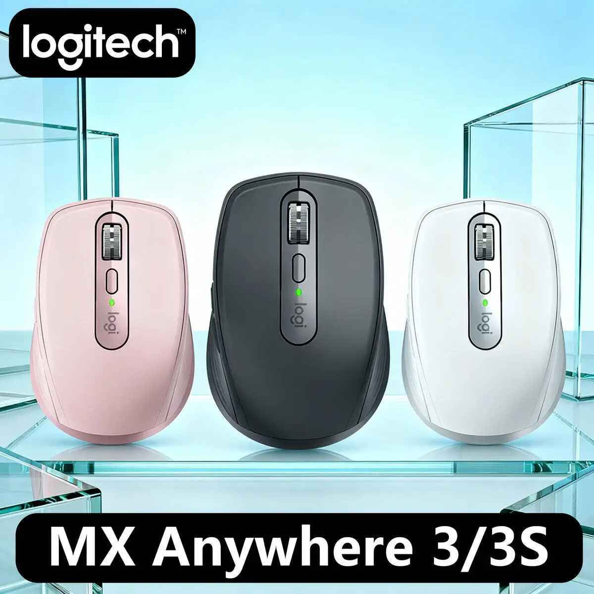 

Беспроводная мышь Logitech MX Anywhere 3S, версия Mac, Bluetooth, бесшумная, портативная, офисная, Apple Pink Girl