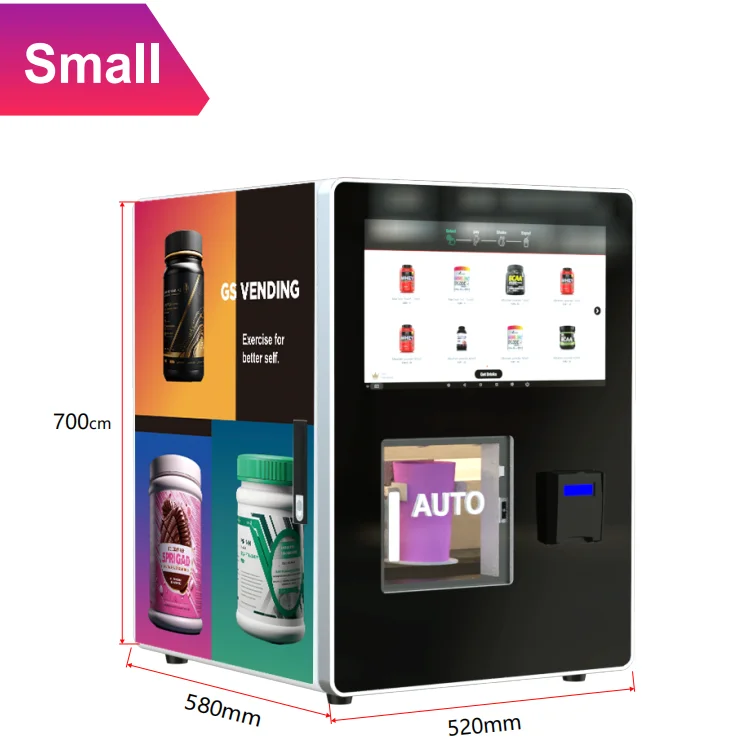 The Best-selling 18.5-inch Touchscreen Gym Water Treatment Self-service Protein Powder Milkshake Vending Machine
