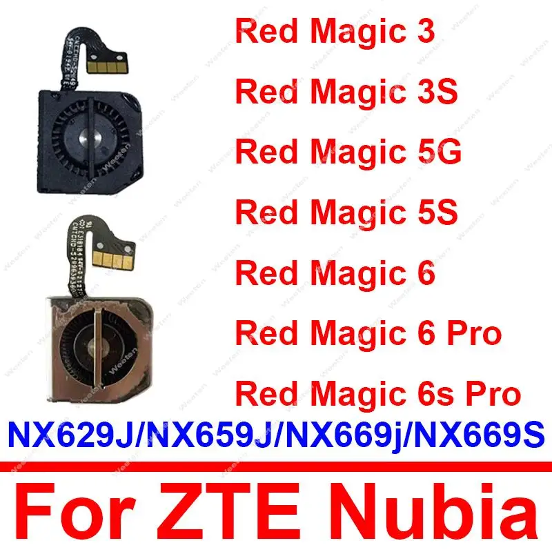 

Built-in Fan Radiator Flex Cable For ZTE Nubia Red Magic 3 3S NX629J 5S 5G NX659J 6 6s Pro NX669J NX669S Internal Fan Heat Sink