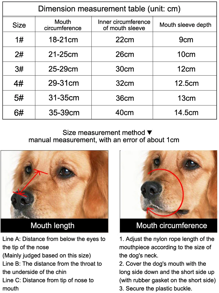 1PC hond ademende snuit bescherming tegen bijten en blaffen medium en grote hond masker anti-blaffen snuit voor huisdieren