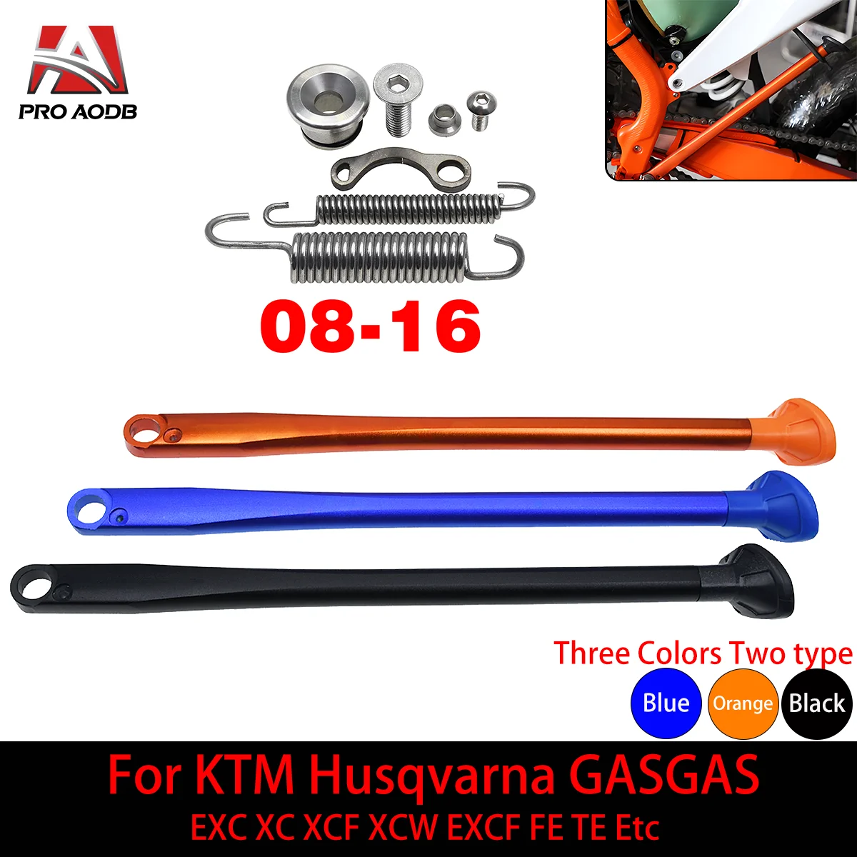 

New Motorcycle Kickstand Side Kick Stand Spring Kit For KTM Husqvarna GasGas EXC EXCF XC XCF XCW FE FX TE TX EX EC Etc Dirt Bike