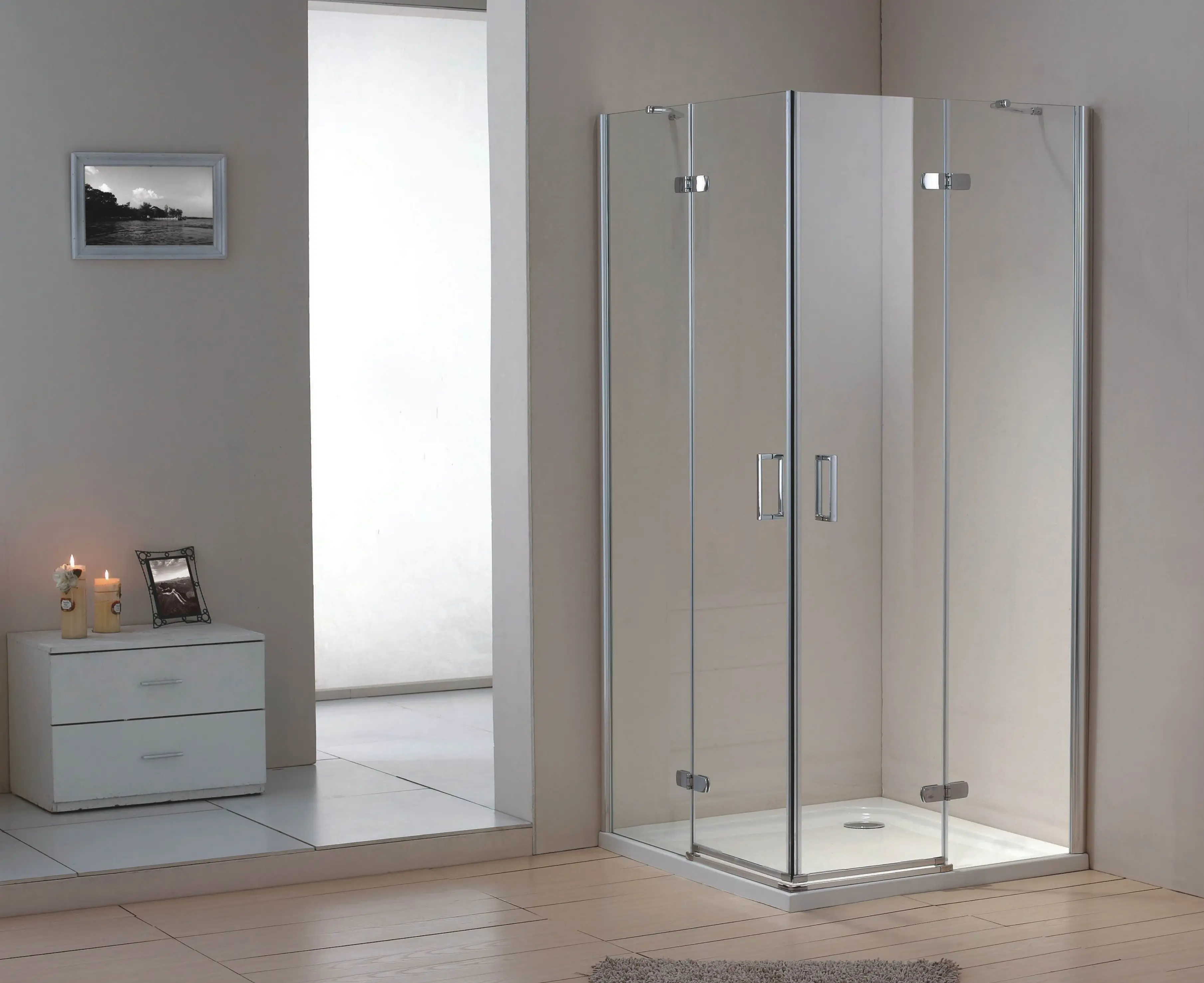 Modern Shower Room Quadrant  900x900x1900mm Hinge Glass Door Frameless 6mm Glass Shower Enclosure