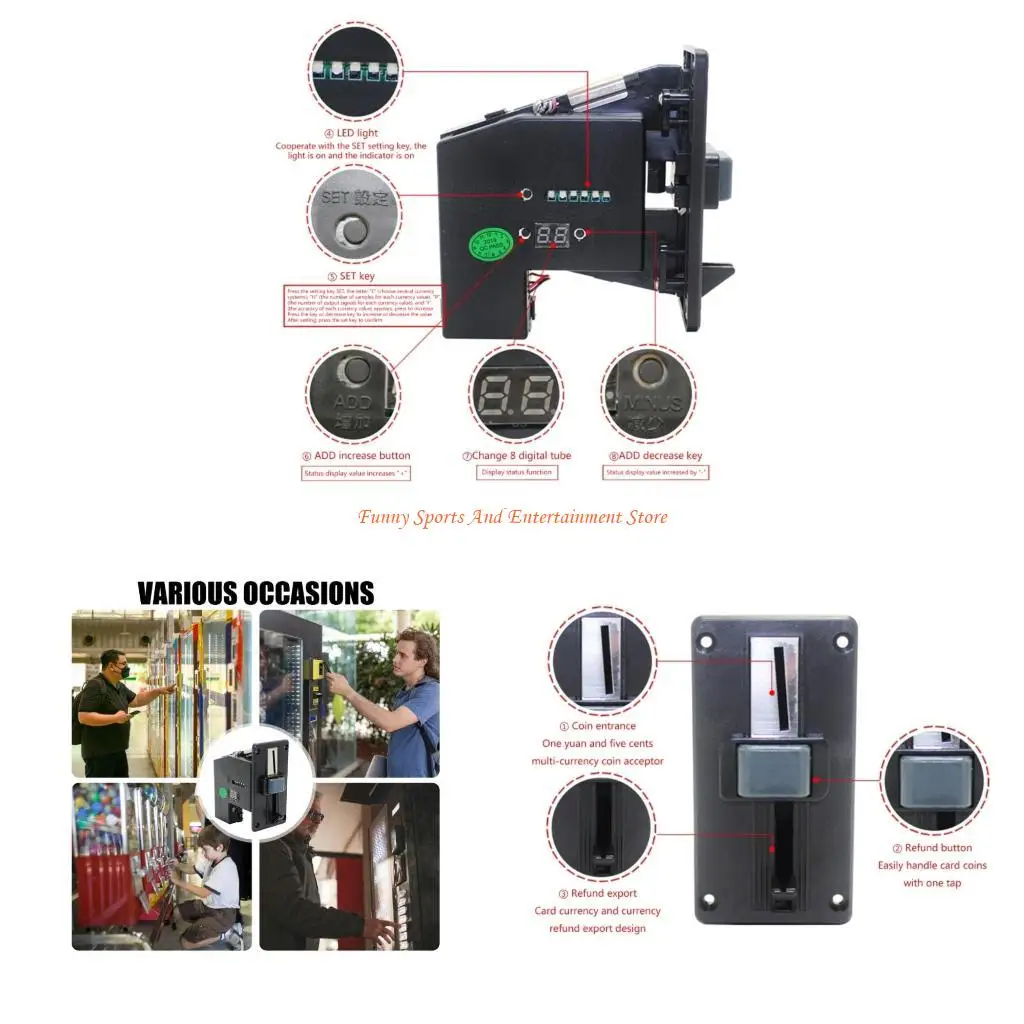 

C4DE High Security Coin Acceptor with Intelligent Recognition Business Environment
