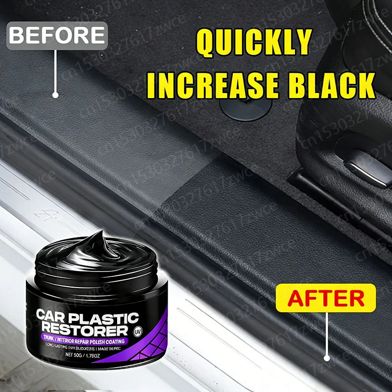 Auto Plastic Restorer Car Scratch Remover Back to Gloss Long-Lasting Coating Leather Renovator Car Polish Cleaning Product
