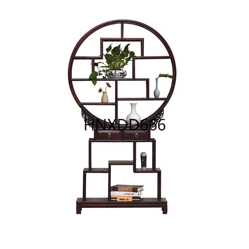 Xiaoyuan Bogu Frame Elm Chinese Duobao Pavilion Tea Display Cabinet