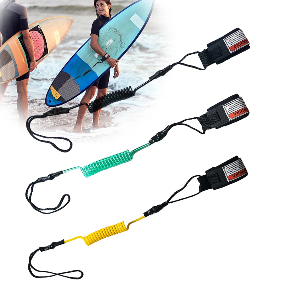 TPU Bodyboard Coiled Wrist Leash Surf Board Coiled Cord Premium Coiled Body Board Leash Water Sports Surfing Accessories