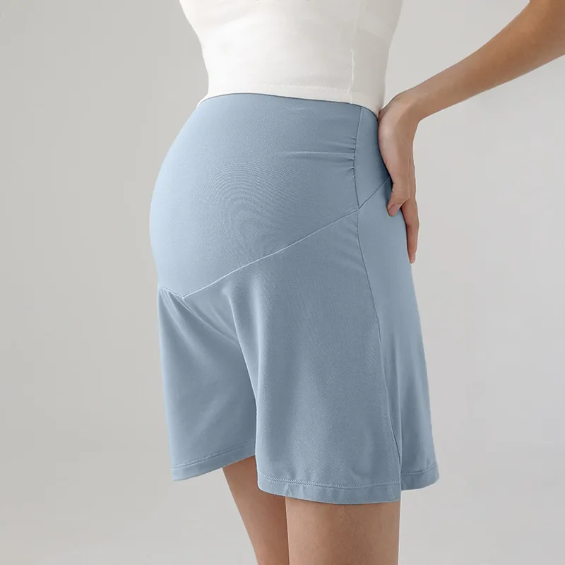 2026 New Summer Maternity Safety Pants Modal High Waist Anti Exposure Shorts Loose Plus Size Base Sleepwear Breathable Daily