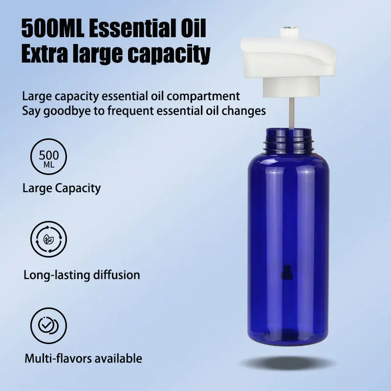 Nebulizer penyegar udara minyak esensial, penyebar wangi terpasang di dinding, Toilet Hotel kantor Digital 500ml
