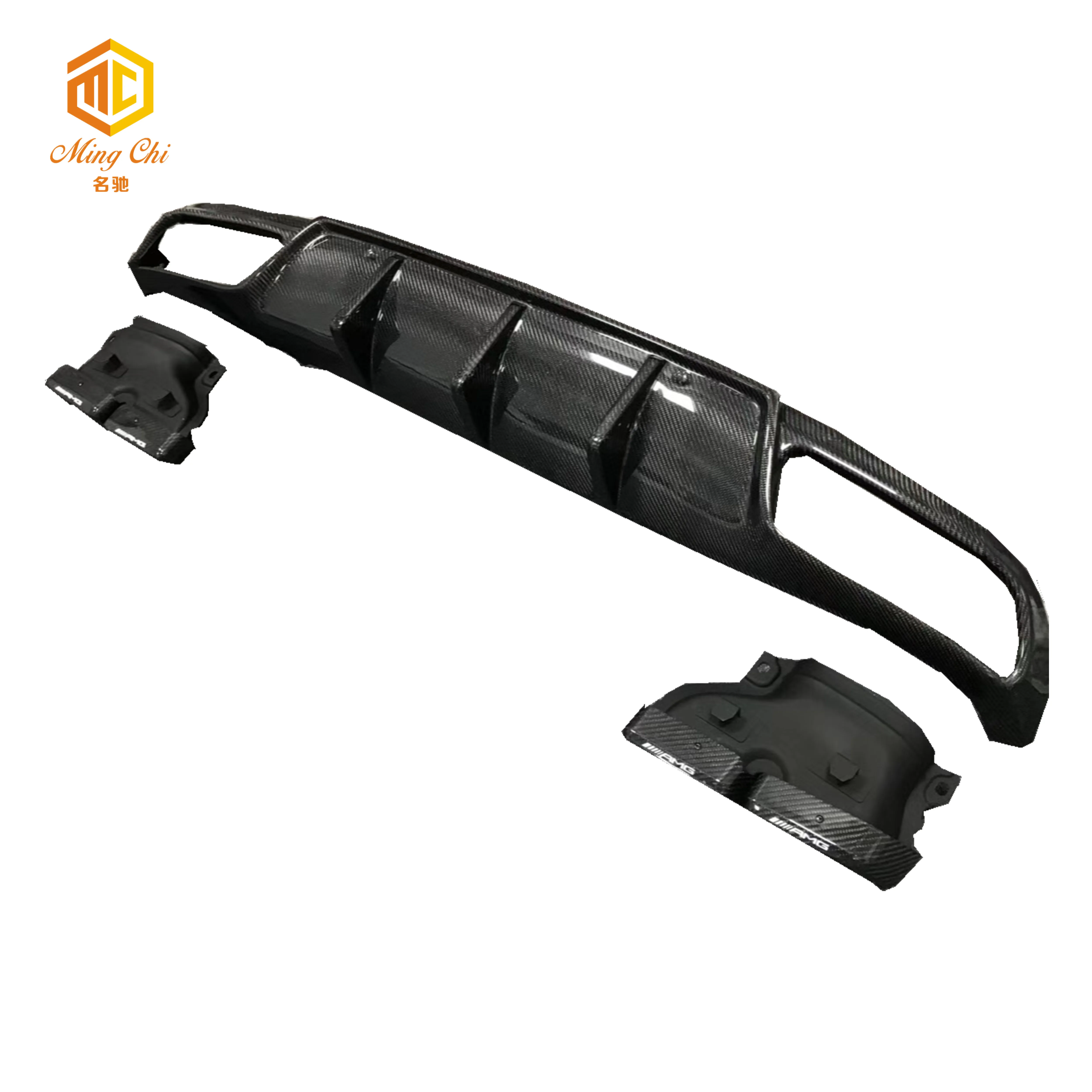 

Carbon fiber FD rear diffuser is suitable for Mercedes-Benz W205C63 C43 COUPE rear bumper diffuser carbon fiber exhaust center