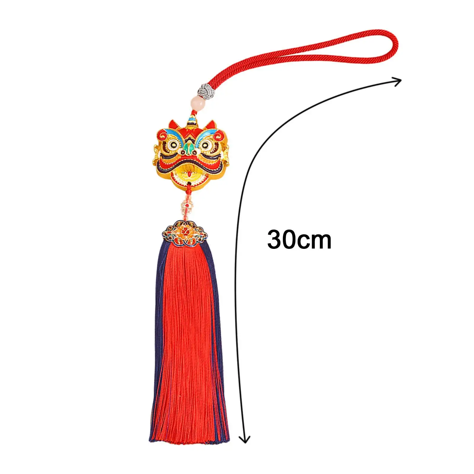 Tassel Car Rearview Mirror Charm Pendant Car Hanging Decoration Auto Interior Dangle Universal Alloy Gift Dangling Ornament