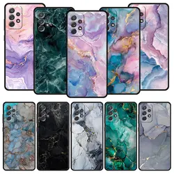 Phone Case For Samsung Galaxy A15 A13 A51 A71 A41 A31 A21S A03S A05 A35 A55 A23 A25 A33 A53 A73 5G Cover Fashion Marble Pattern