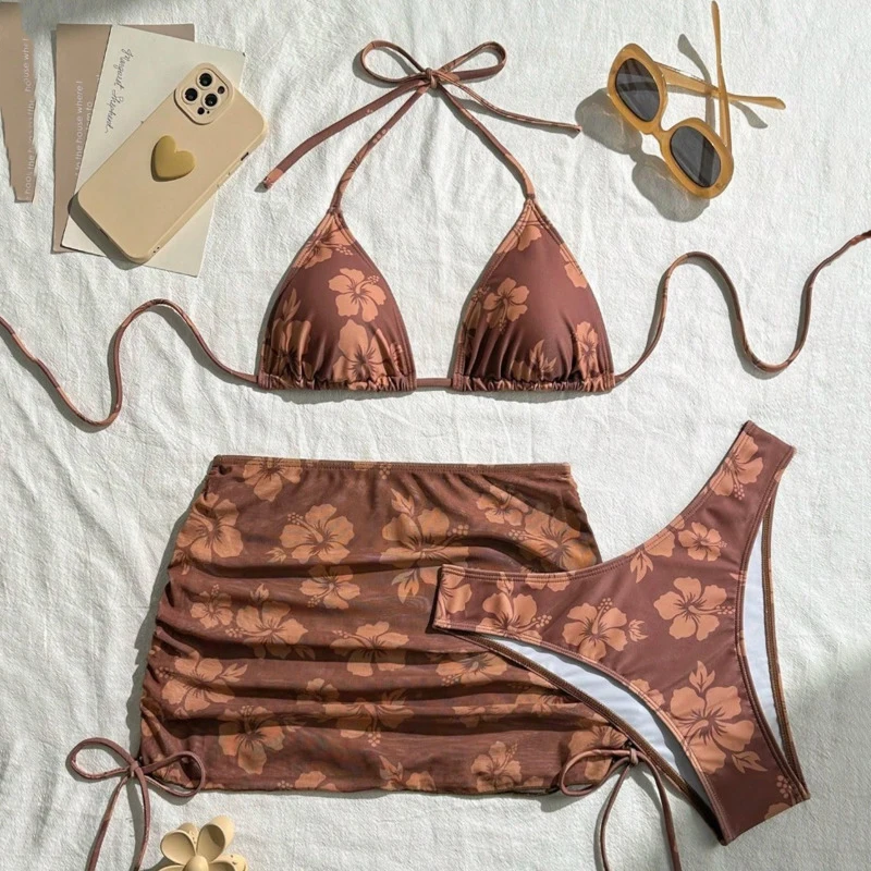 

2026 Sexy Bikinis Female Swimsuits Women Three-Piece Swimwear Beach Swimming Wear Bathing Suits Brazilian Bikini Set Pool Bather