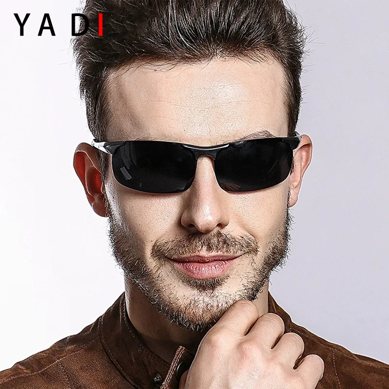 Al-mg polarized men's outdoor cycling fishing UV protection glasses