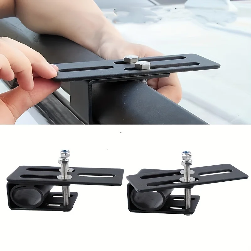 1Pc Universal Led Light Bar Roof Rack Mount Bracket - Durable Iron, No-Drill Installation for Suvs & Off-Road Vehicles