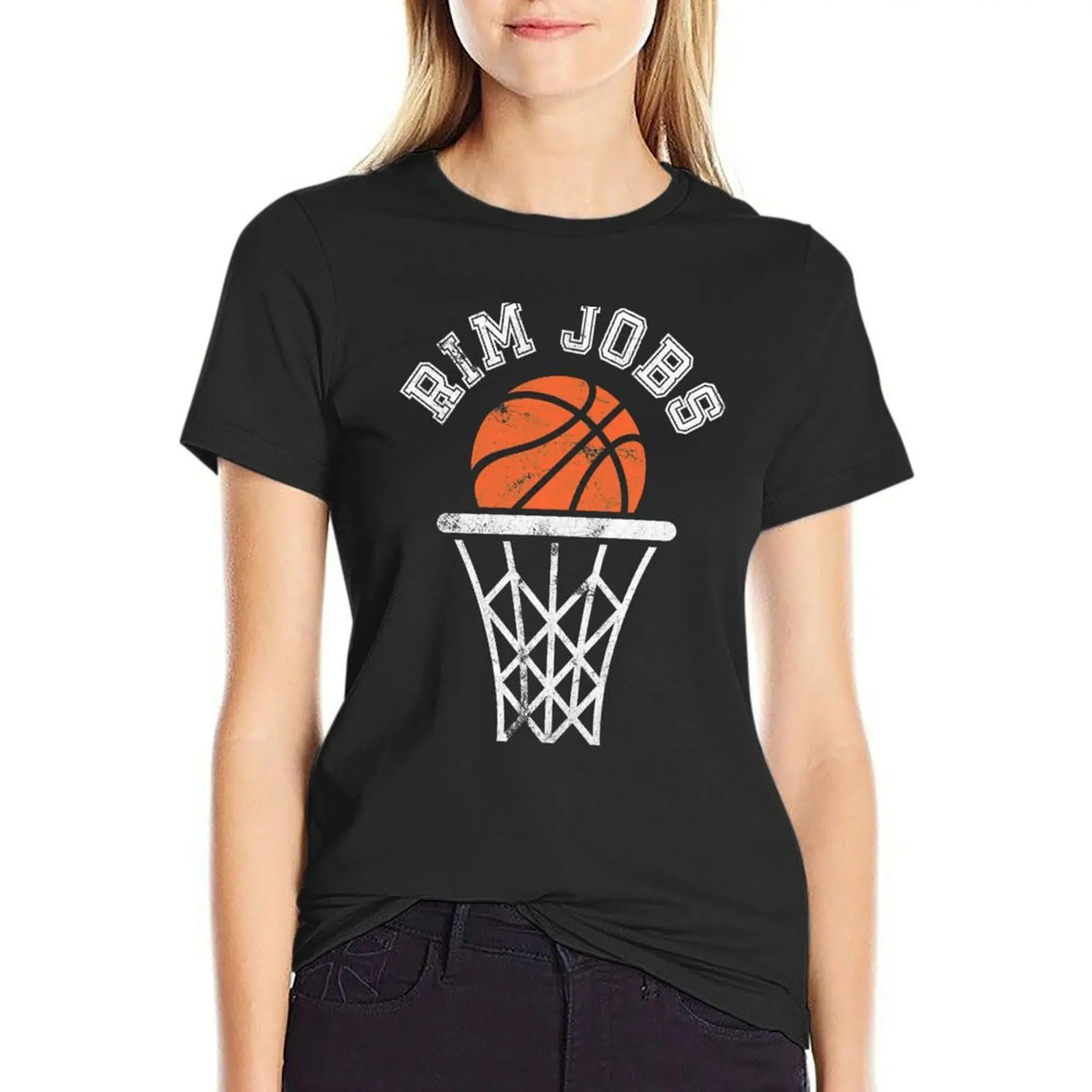 Basketball Team Shirt For Men & Women - Rim Jobs T-Shirt korean fashion sweat clothes for Women