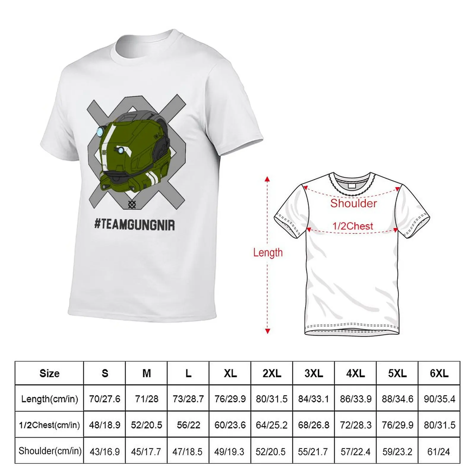 green gungnir T-Shirt Large Size Loose Casual Tee