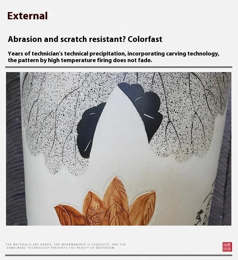 

Lavabo colonne rétro du sol au plafond, évier de base extérieur dans une cour