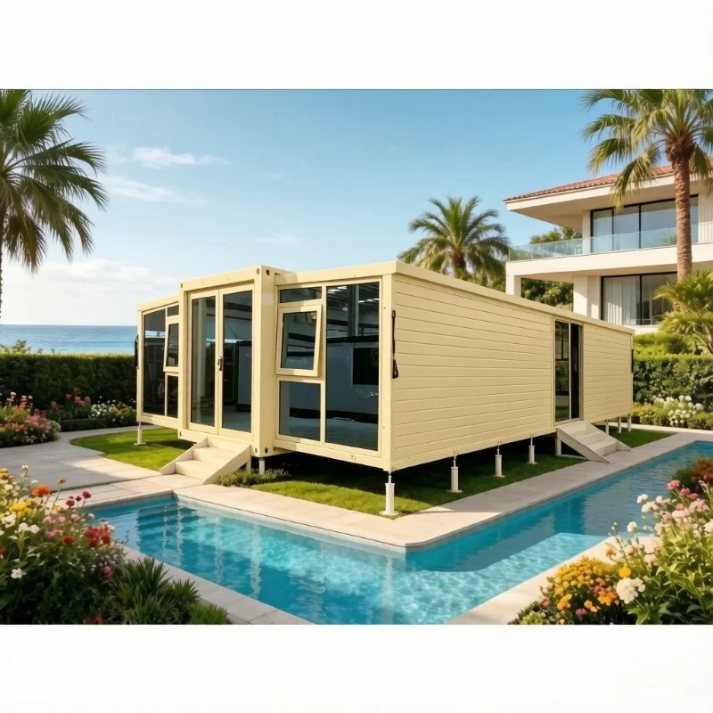 Expandable Container House WPC Wall Panel Portable Prefab Home for Hotel Sleeping Living