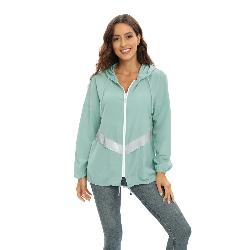 WOmen Autumn Winter Hooded Zipped Cardigan Sweatshirt Waterproof Female Solid Color Hoodie Women  Sport Long Sleeve Outerwear