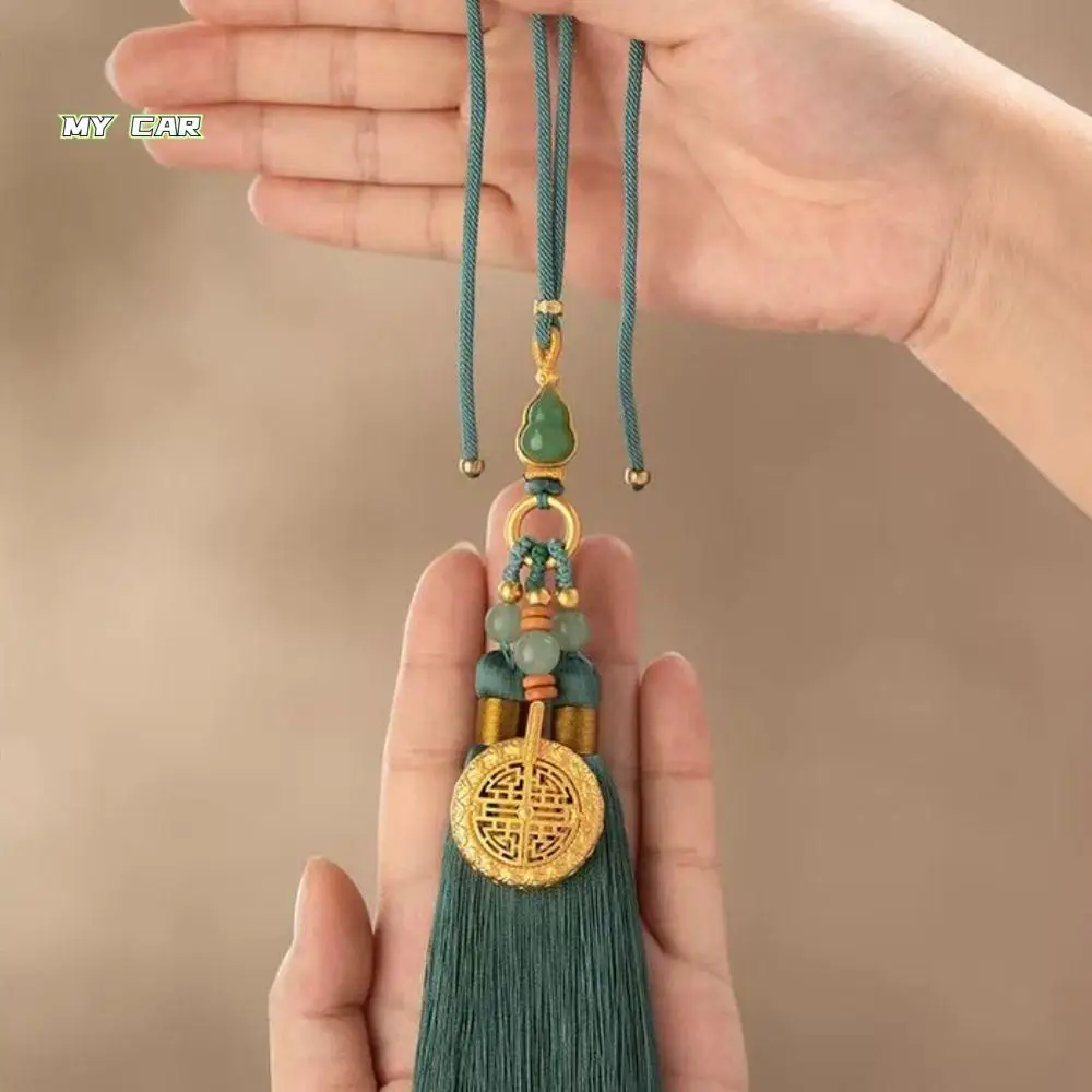 

Good Meaning Luck Automobile Hanging Ornament Chinese Style Retro Rearview Mirror Decoration Tassels Magpie Car Accessories Gift