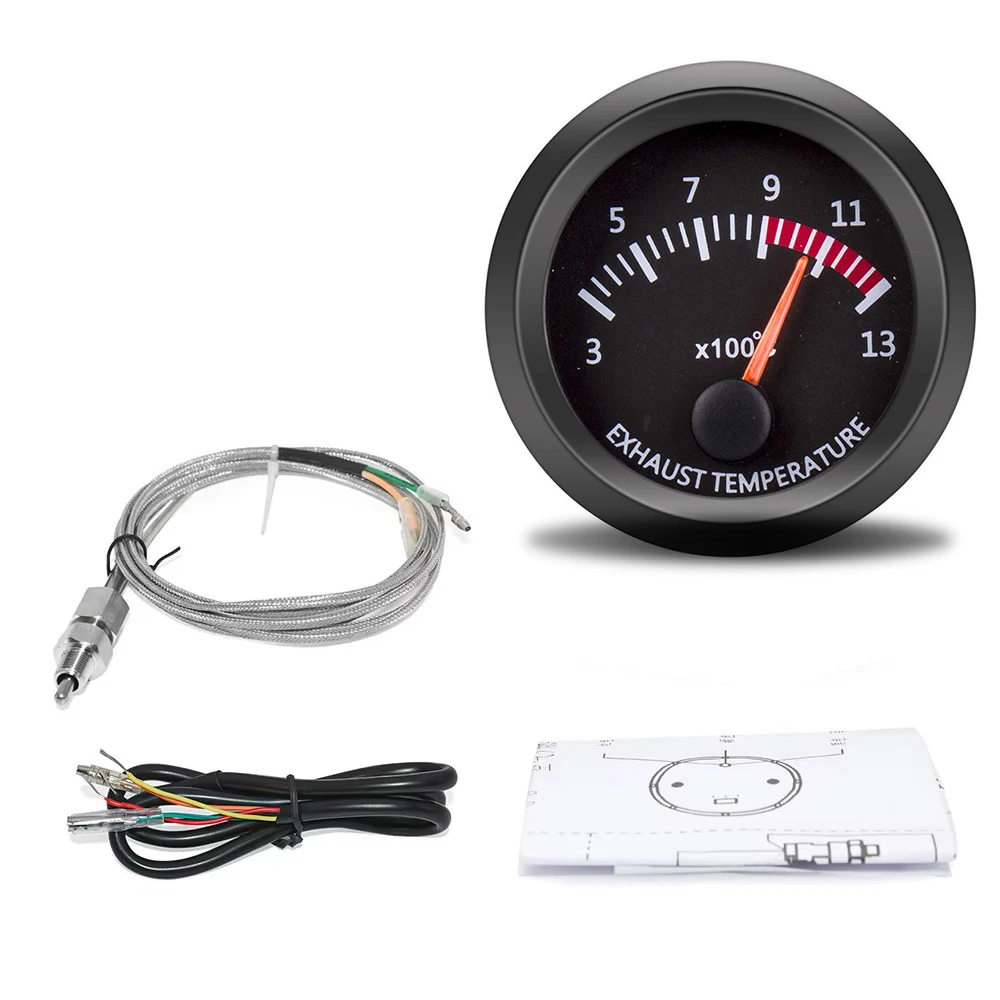 12V 52mm Auto Gauge Water Temp Olie Temp Voltmeter Olie Druk BAR/PSI Vacuüm Boost Gauge lucht Brandstof Verhouding EGT Gauge Met Sensor