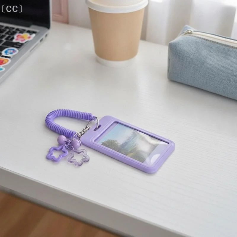 〔CC〕Colorful Star Retractable ID Badge Holder Practical Cute with Keychain for Students Office Workers School Work Daily Use〔88