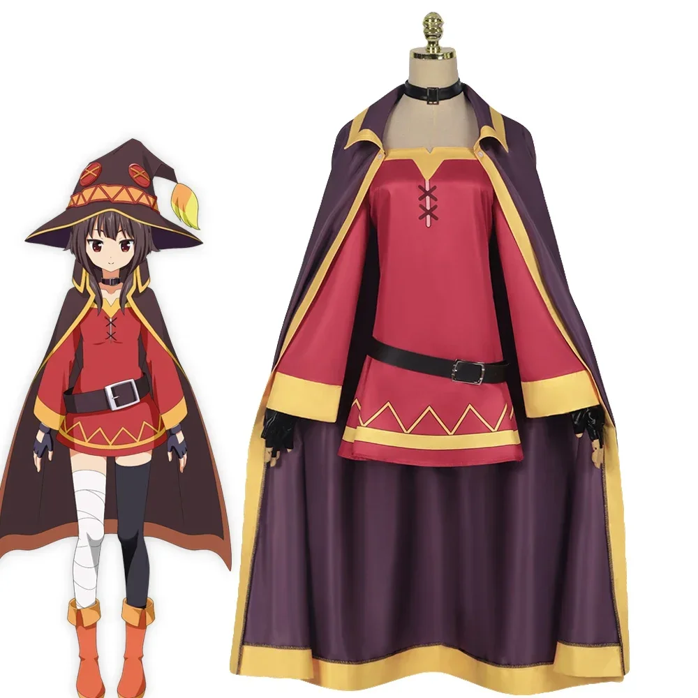 

Anime God’s Blessing on this Wonderful World Megumin Cosplay Costume Adult Women Dress Magician Uniform Suit Halloween Clothes