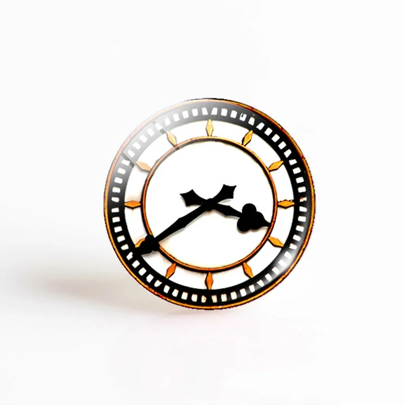 Montre de Poche Ronde et Rétro avec Cabochon en Verre pour Bijoux, Accessoire de Bricolage, 25mm, Démo, à Dos pio