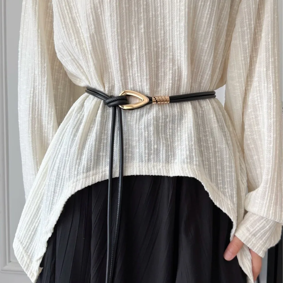 1 piece knotted belt, women with skirt, high-end decoration with sweater, coat belt, waist rope, long style.