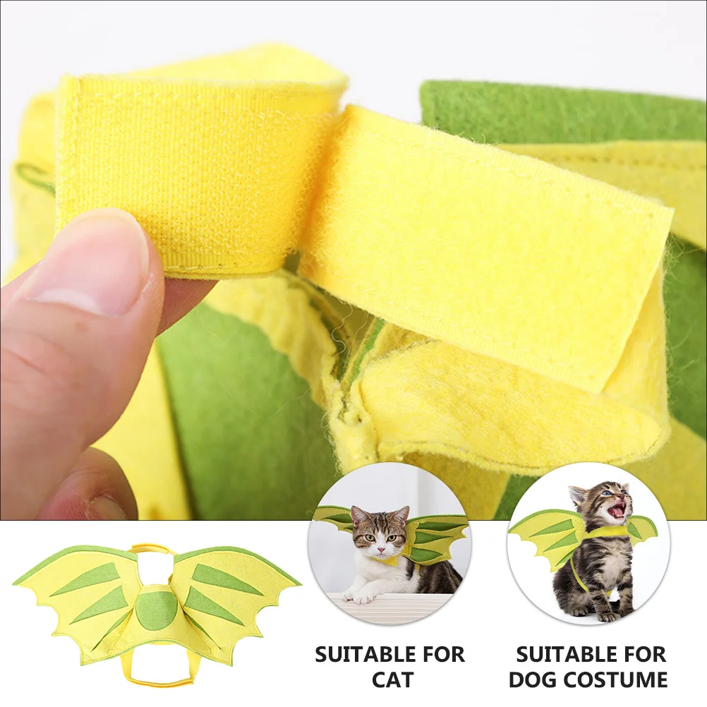 

Pet Dinosaur Costume Green Festival Apparel Decorative Wing Pet Halloween Costume for Small Pets Halloween Dog Cat Outfit