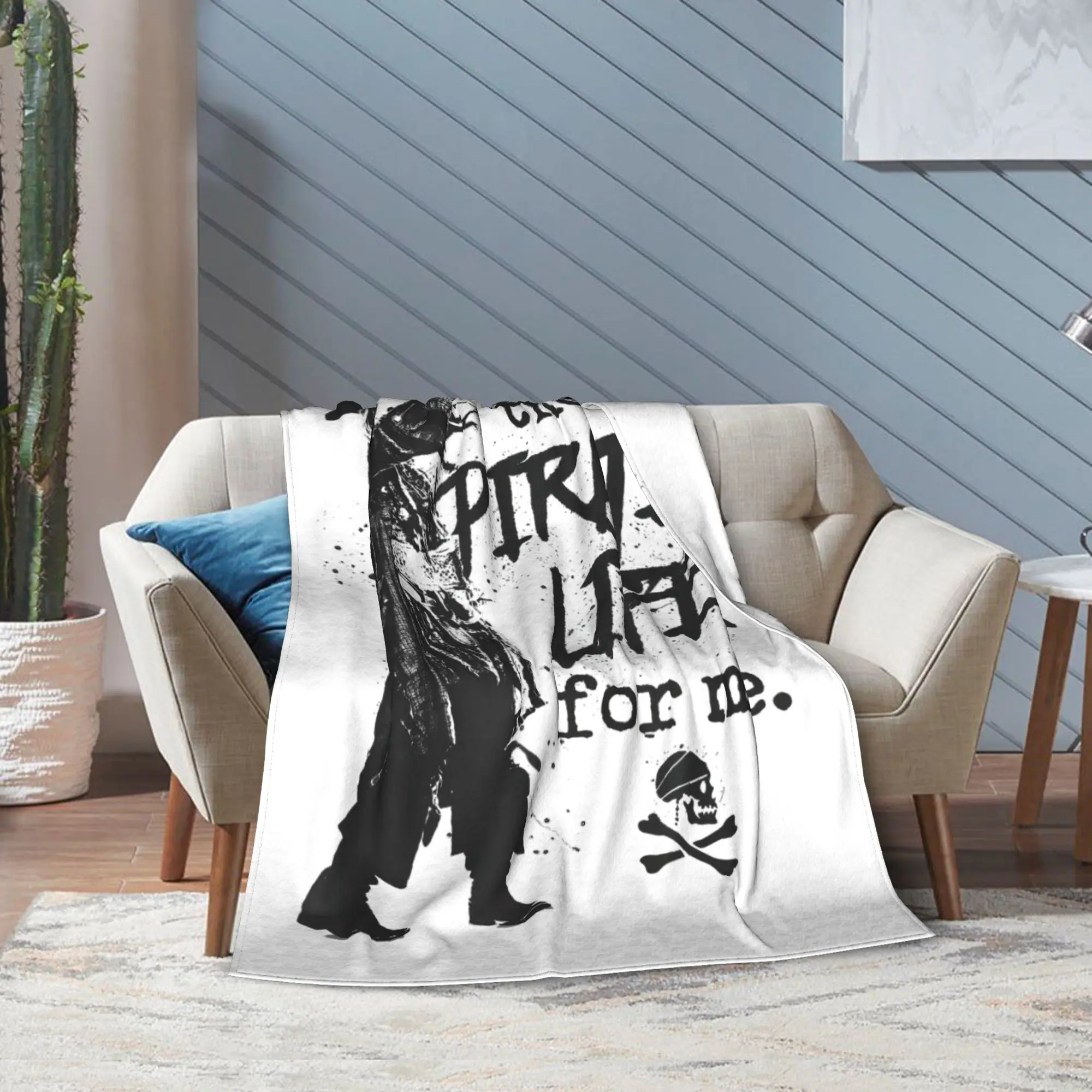 Фланелевое одеяло «Пираты Карибской моря» из фильма для спальни, вязаное одеяло, тонкое многофункциональное одеяло для улицы