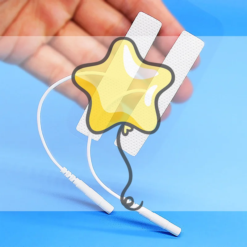 

2 шт. нетканые самоклеящиеся сменные электродные подушечки для цифровой терапевтической машины Tens EMS, массажер 1,2*6,5 см, стимулятор нервов