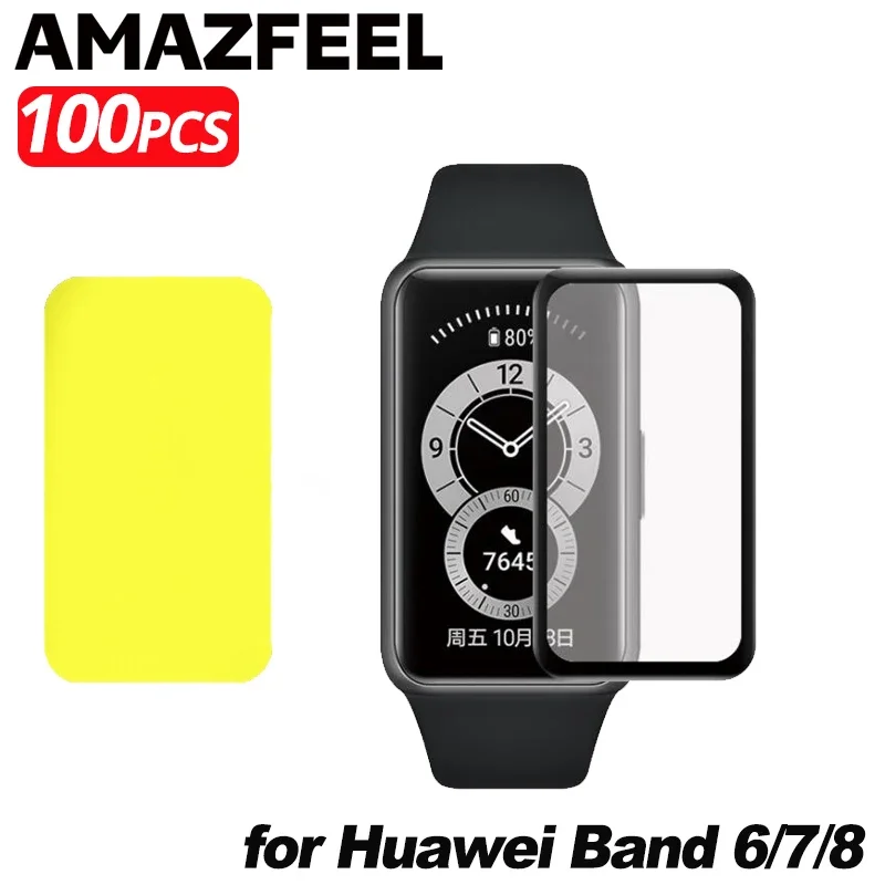 100 Pieces/Pack Film For Huawei Band 9 8 Screen Protector film TPU Protective film for Huawei Band 7 6 Protective Accessories