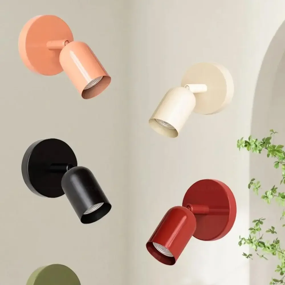 مصباح إضاءة الحد الأدنى LED الجدار مصباح مزدوج الرأس تصميم أجواء الحديثة ضوء بسيط الإبداعية أباجورة غرفة الطعام