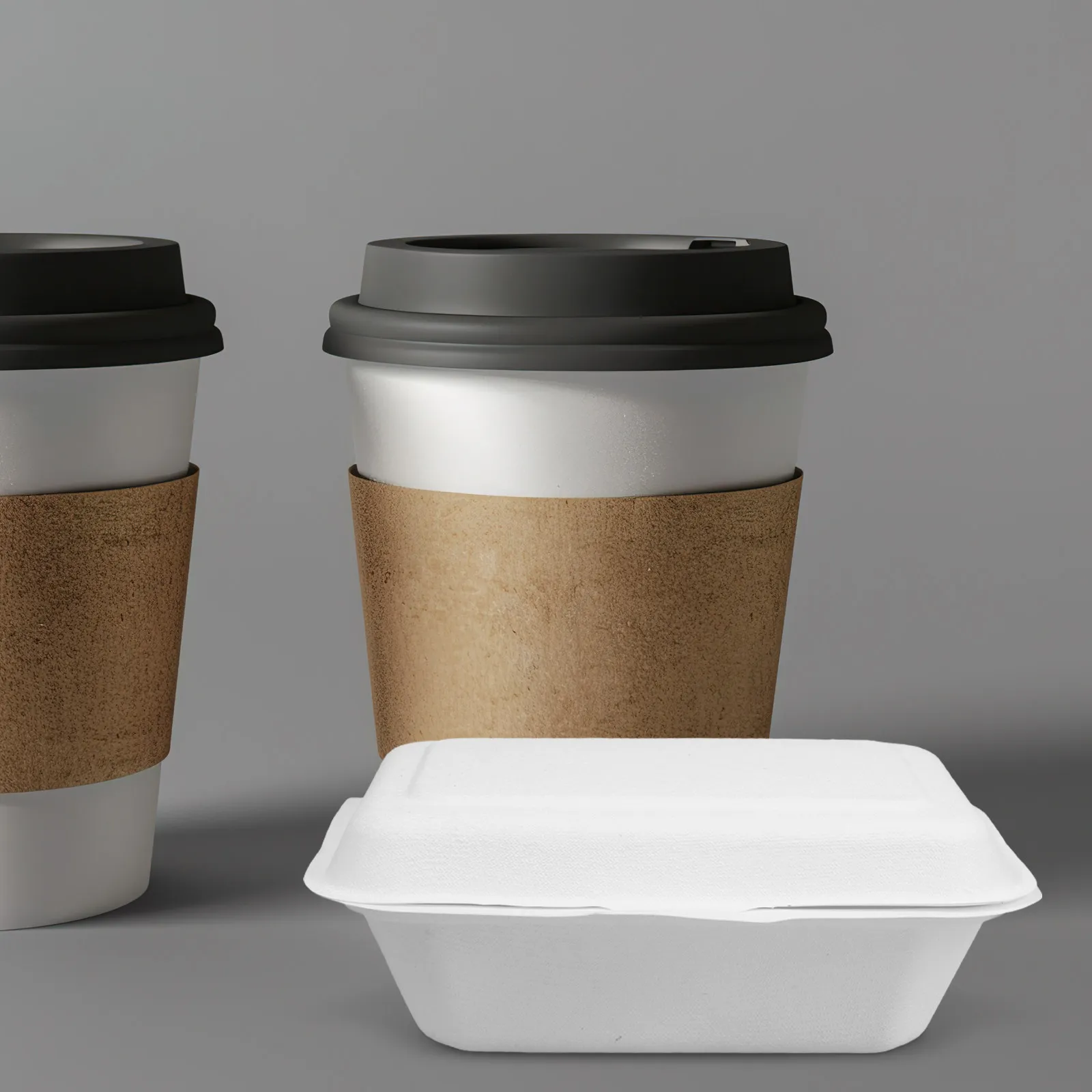 50 Piezas de Envases de Alimentos Desechables Ecológicos de 600 ml, Caja Biodegradable para Comida para Llevar, para Catering, Restaurantes, Cafeterías, Panaderías y Entrega a Domicilio