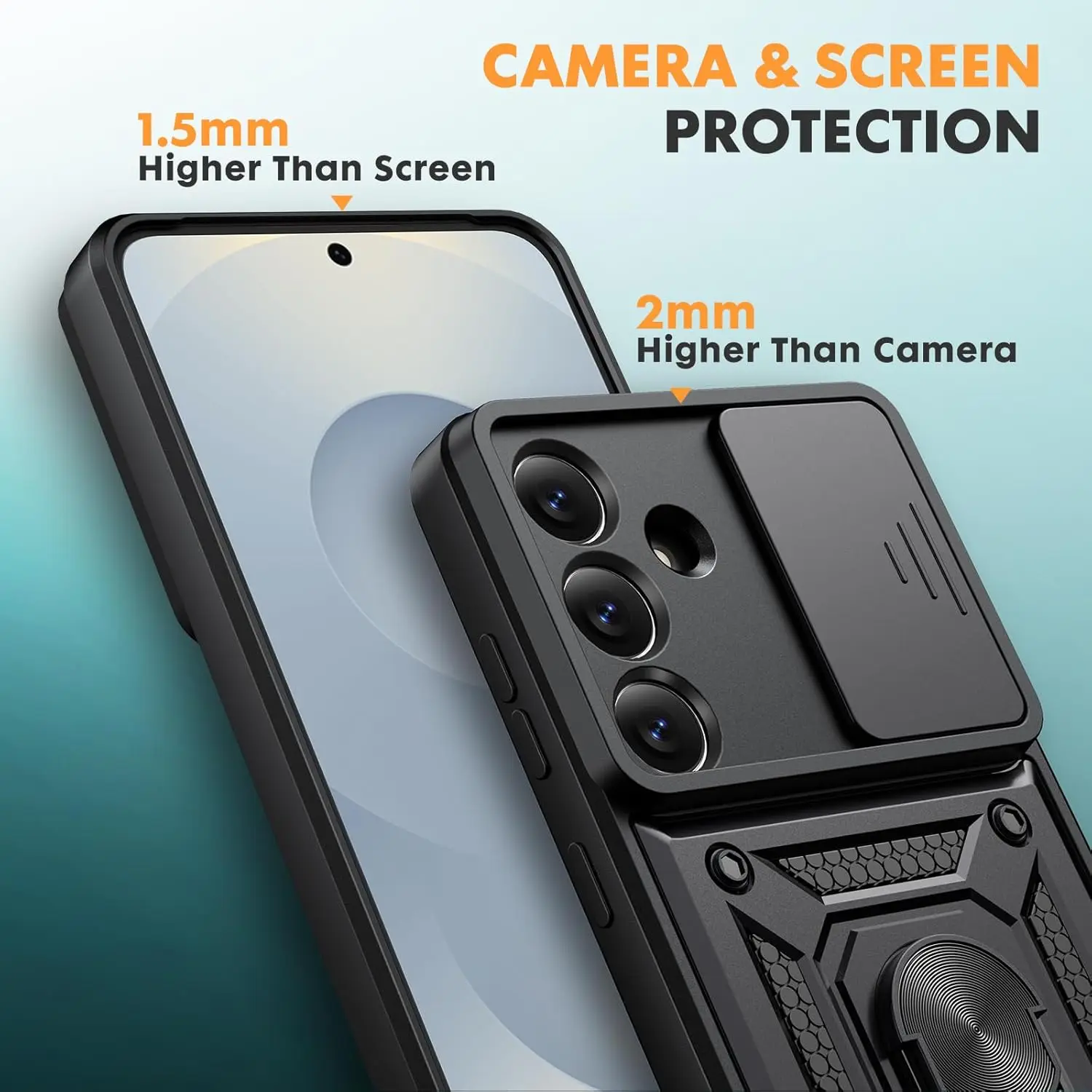 Case For Samsung Galaxy A57 A37 A56 A36 A26 A17 Slide Camera Lens Military Grade Bumpers Armor Ring Holder Kickstand Phone Cover view 2