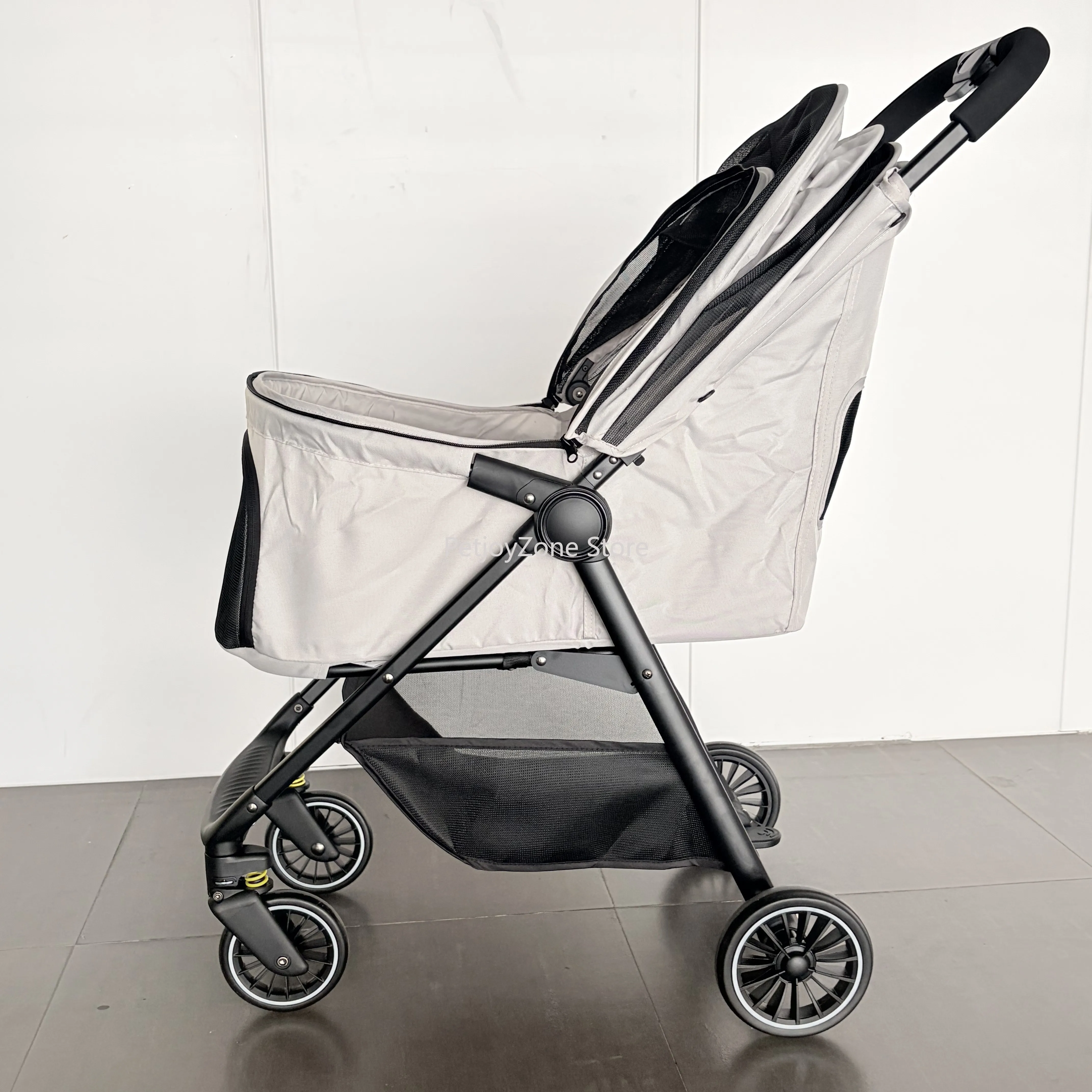 

Ultra-Thin 4-Wheel Foldable Lightweight Portable Pet Cart For Dogs & Cats Pet Stroller